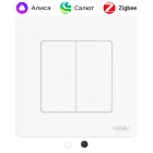 Умный двухклавишный кнопочный Zigbee выключатель MOES Умный двухклавишный кнопочный Zigbee выключатель MOES